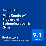 Milia Condo W/ Free Use Of Swimming Pool & Gym