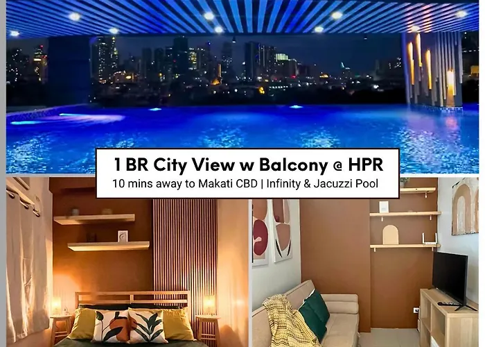 Stunning 1Br W Amazing Infinity Pool And 360 Roof Deck Viewing Makati And Rockwell Lights - 5 Mins Drive Away To Poblacion Makati