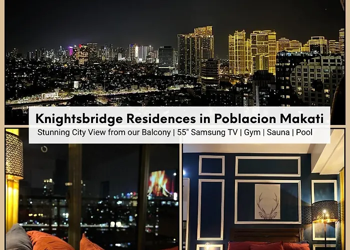 Newly Spacious Studio Unit In Poblacion Makati W Full Stunning City View, Wifi, Sauna, Gym, Swimming Pool And Game Room!