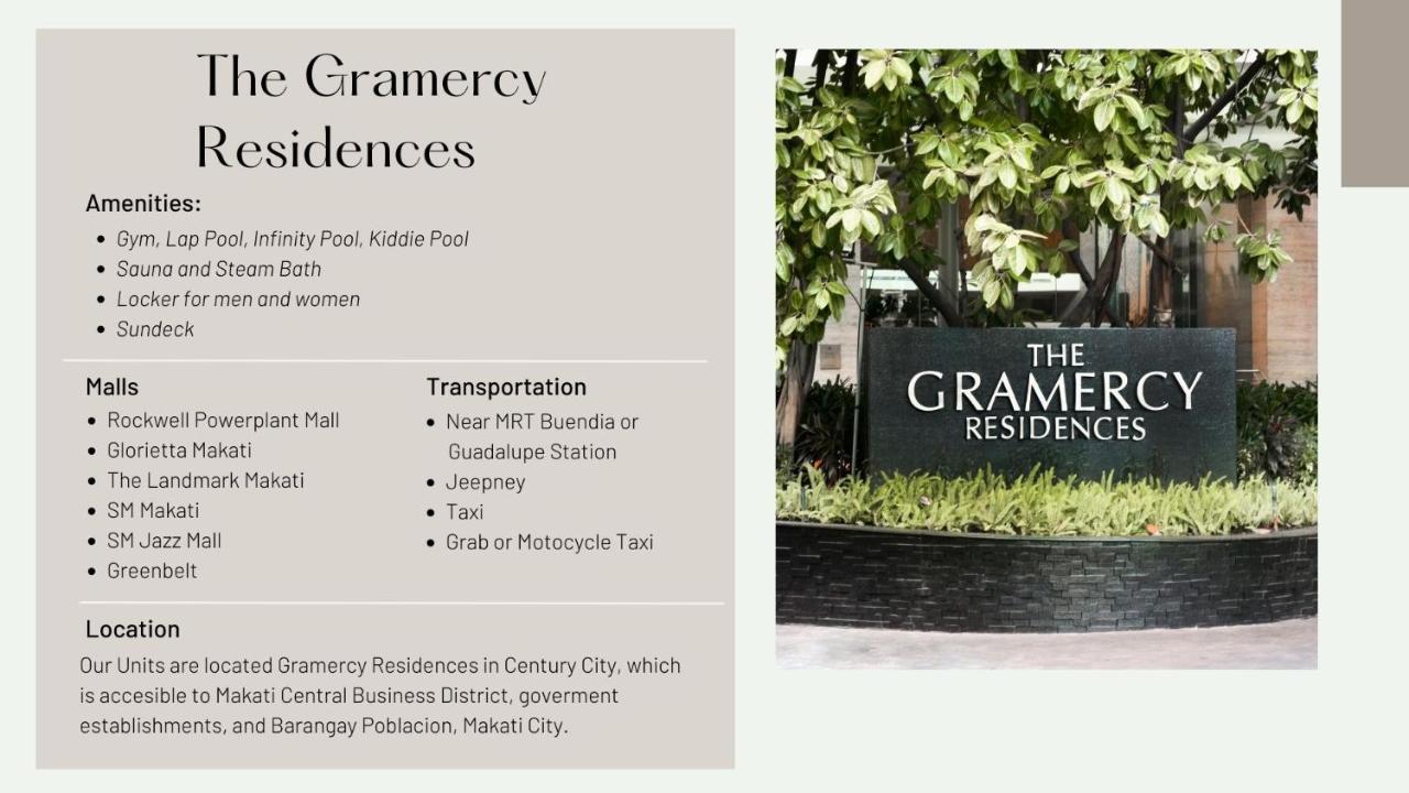 Homestyle Spacious 1 Bedroom Flat In Gramercy Residences Apartment *