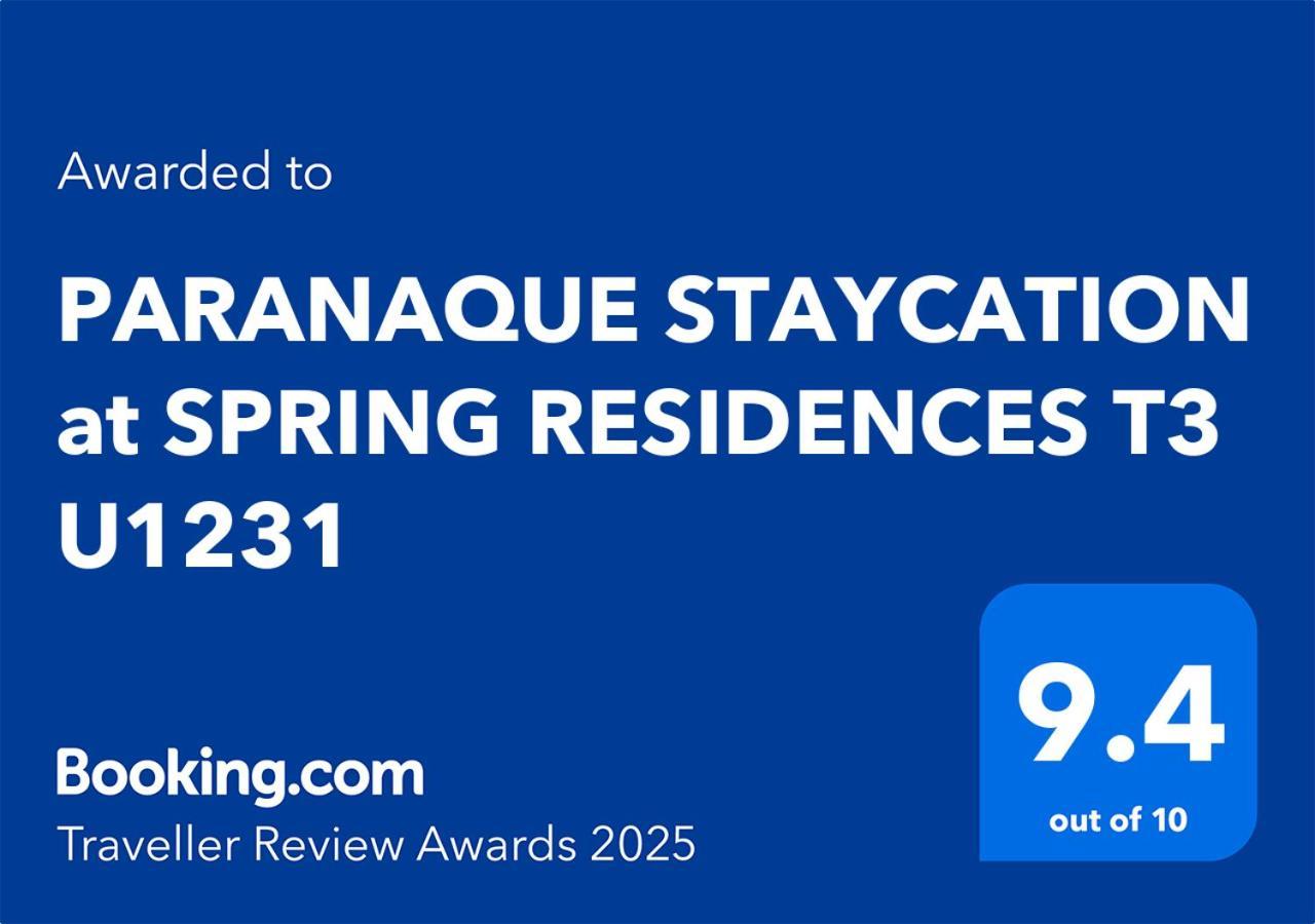 Paranaque Staycation At Spring Residences T3 U1231 Apartment Manila