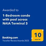 1-Bedroom Condo With Pool Across Naia Terminal 3
