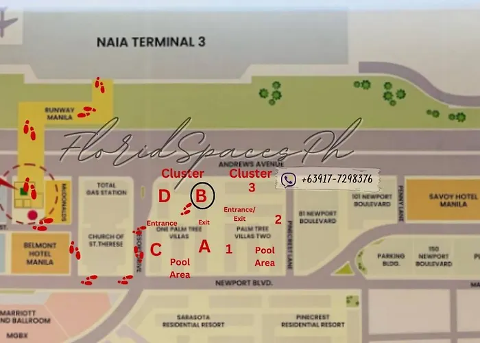 One Palm Tree Villas Condominium - Studio 9M With Balcony - Across Terminal 3 Airport