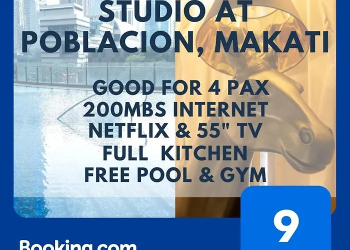 Studio With Netflix, 55In Tv, 200Mbs Net, In Heart Of Makati