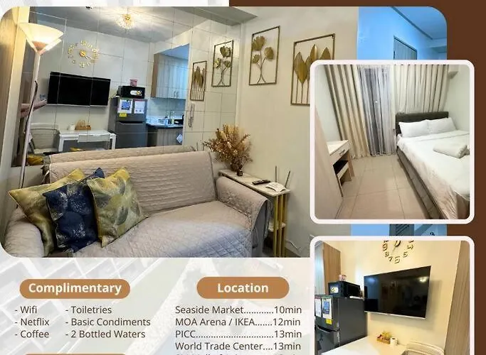 Cozy Condo With Balcony Pool View Netflix And Wi-Fi Near Mall Of Asia