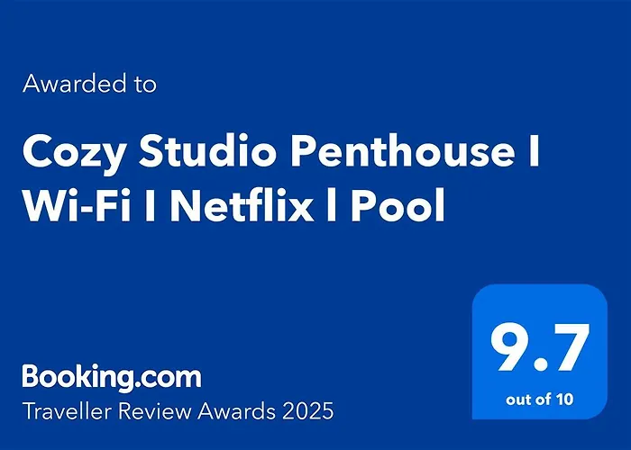 Cozy Studio Penthouse I Wi-Fi I Netflix L Pool