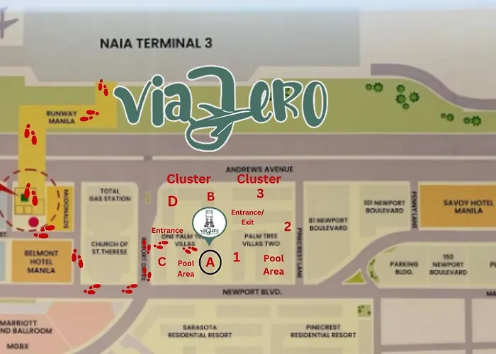 One Palm Tree Villas Condominium - Studio 10A With Balcony - Across Terminal 3 Airport