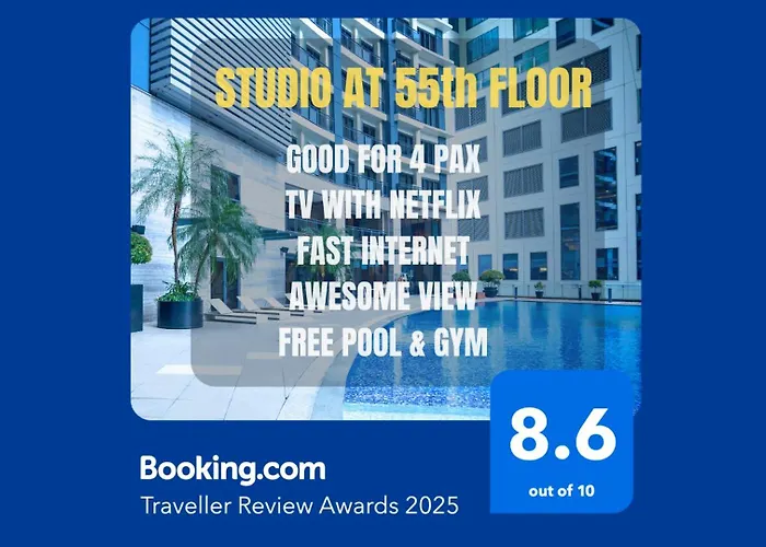 Studio With 200Mbs Internet, Netflix & Great View Of Manila