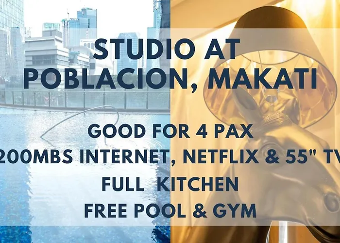 Studio For 4 With Netflix, 55In Tv, 200Mbs Net, In Heart Of Makati
