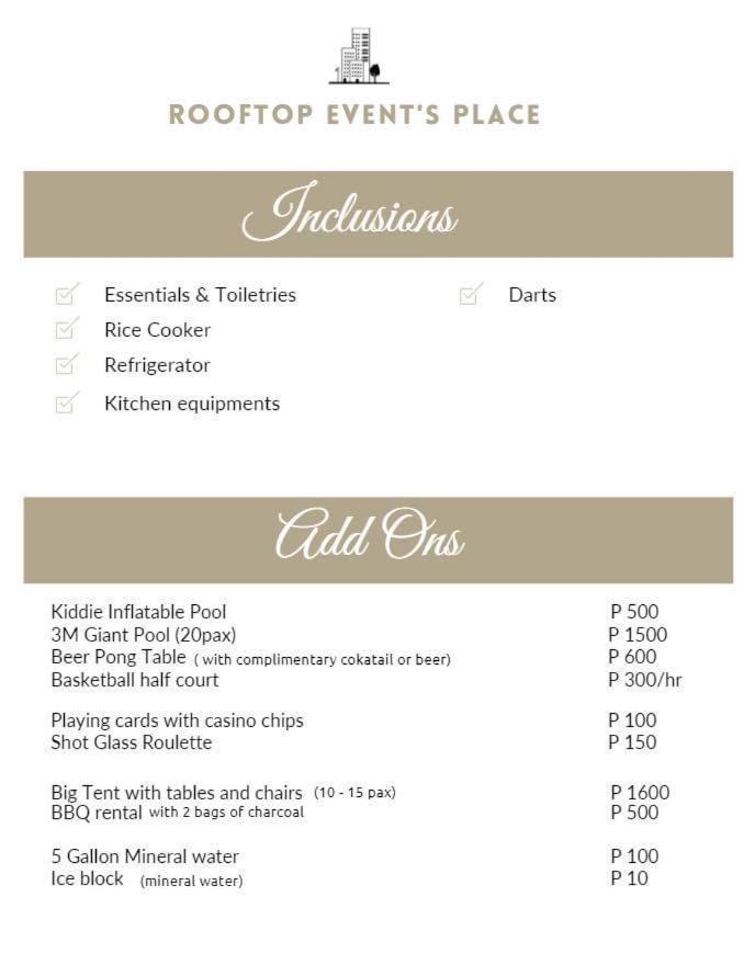 Rooftop Event's Place * Manila