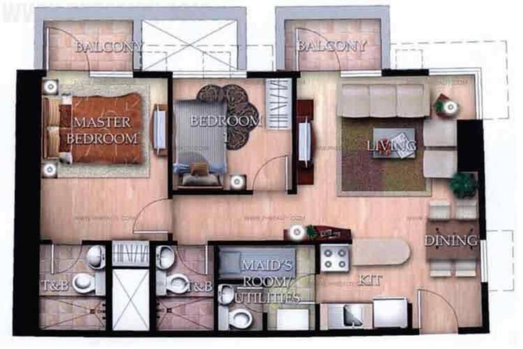 Apartment Cubao Manhattan Heights Unit 6h Tower B, 2br Manila