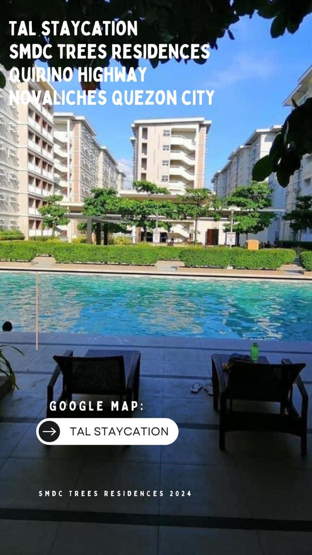 Tal Staycation 1 Bedroom 1 Bathroom & Kitchen ,neflix,up To 300 To 400 Mbps High Speed Internet Cozy,spacious,accessible New Unit At Smdc Trees Quezon *
