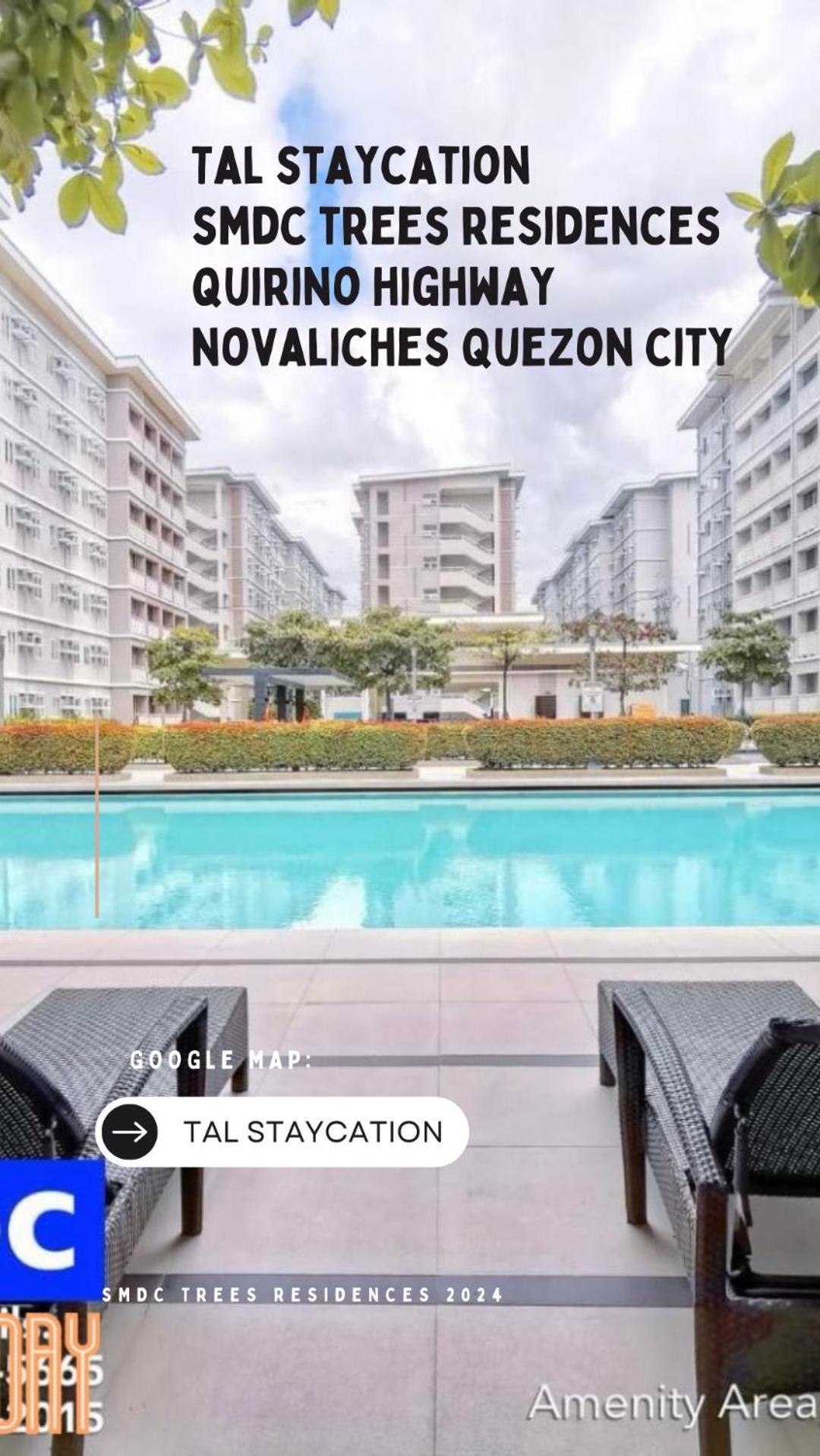 Tal Staycation 1 Bedroom 1 Bathroom & Kitchen ,neflix,up To 300 To 400 Mbps High Speed Internet Cozy,spacious,accessible New Unit At Smdc Trees Quezon * Manila