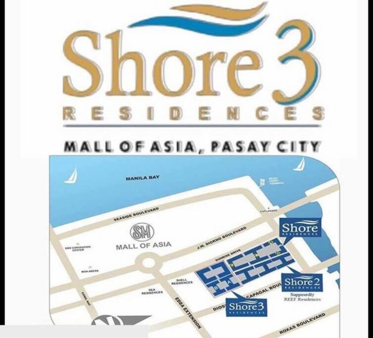 Mall Of Shore 3 Near Airport Pasay 1 Bedroom Wifi