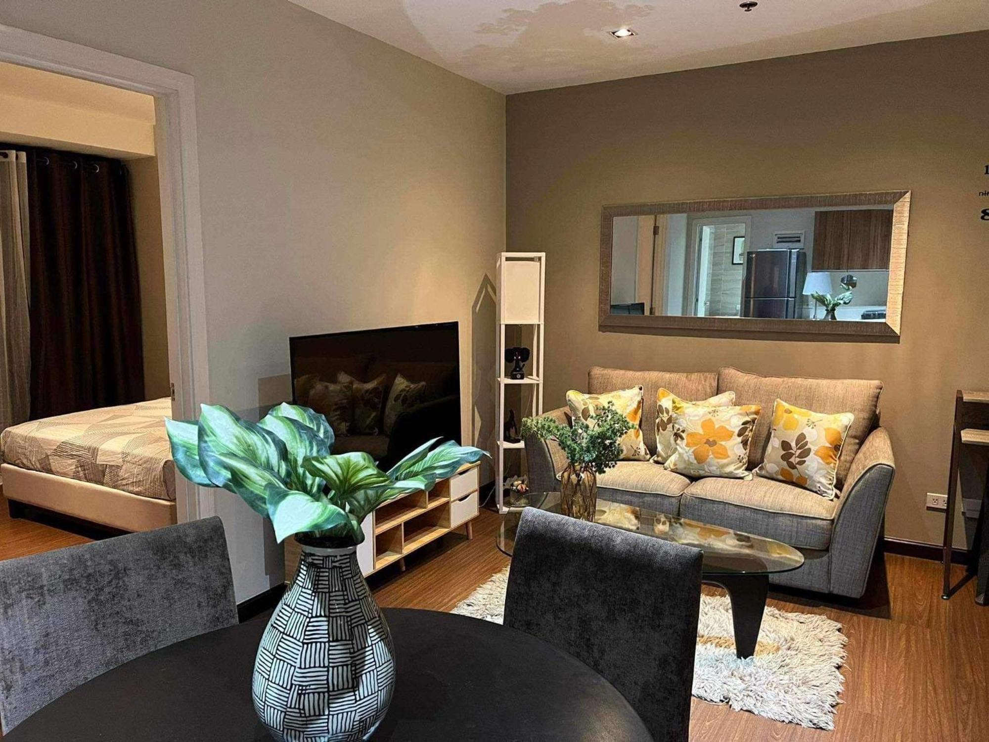 Grace Residences 1bedroom W/ Balcony Near Bgc + Netflix Apartment *