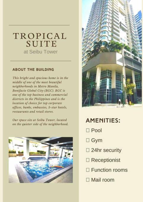 Seibu Tower Bgc Tropical With Parking *