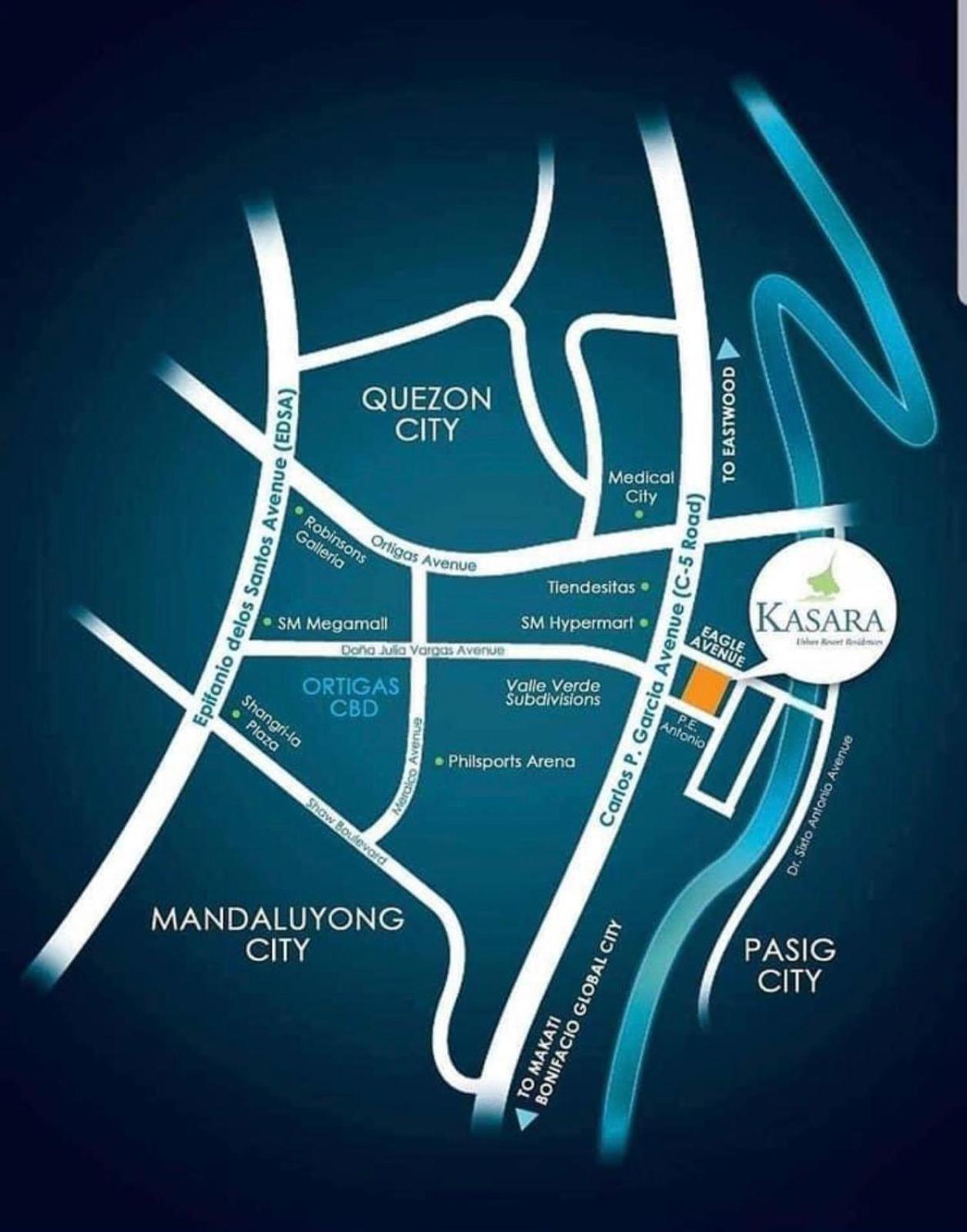 2br Kasara Residences - Near C5, Pasig, Ortigas, Taguig Apartment Manila