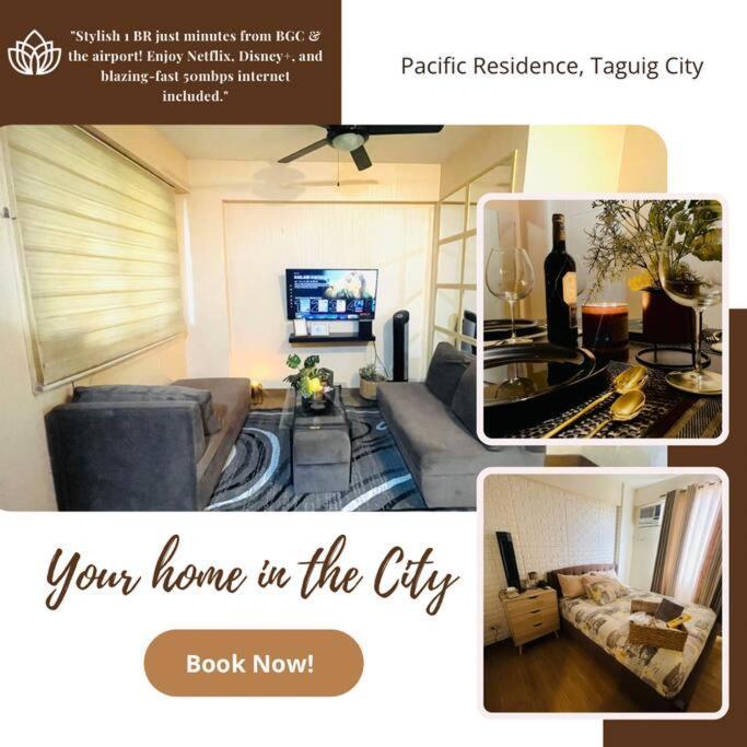 Stylish 1 Bedroom Near Bgc+airport!netflix+dsny+50mbps Apartment Manila
