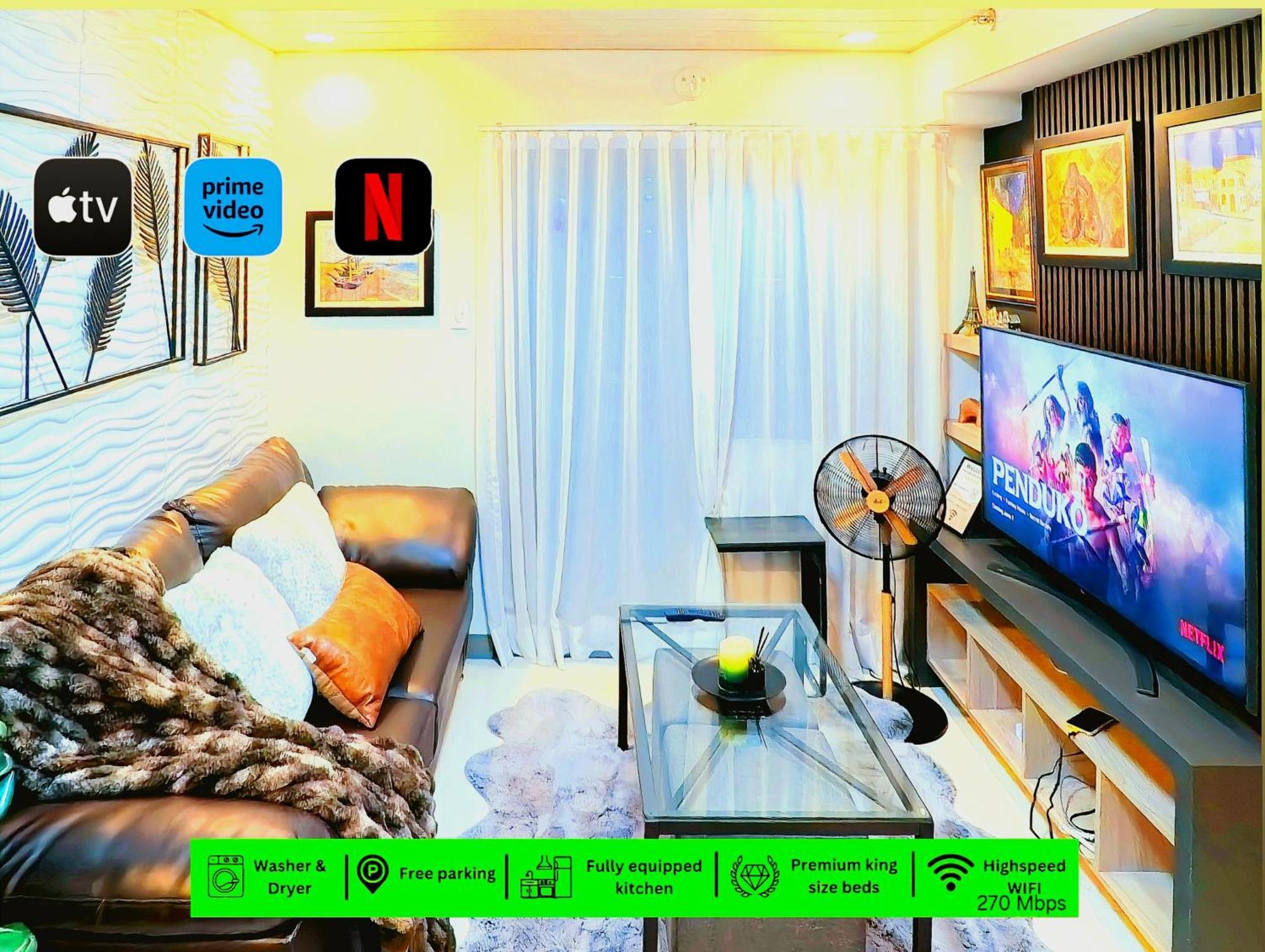 Elegant Corner Unit 2br With King Bed, Pool, Jacuzzi, Livetv,hbo Max, 270 Mbps & Free Parking Near Moa Apartment