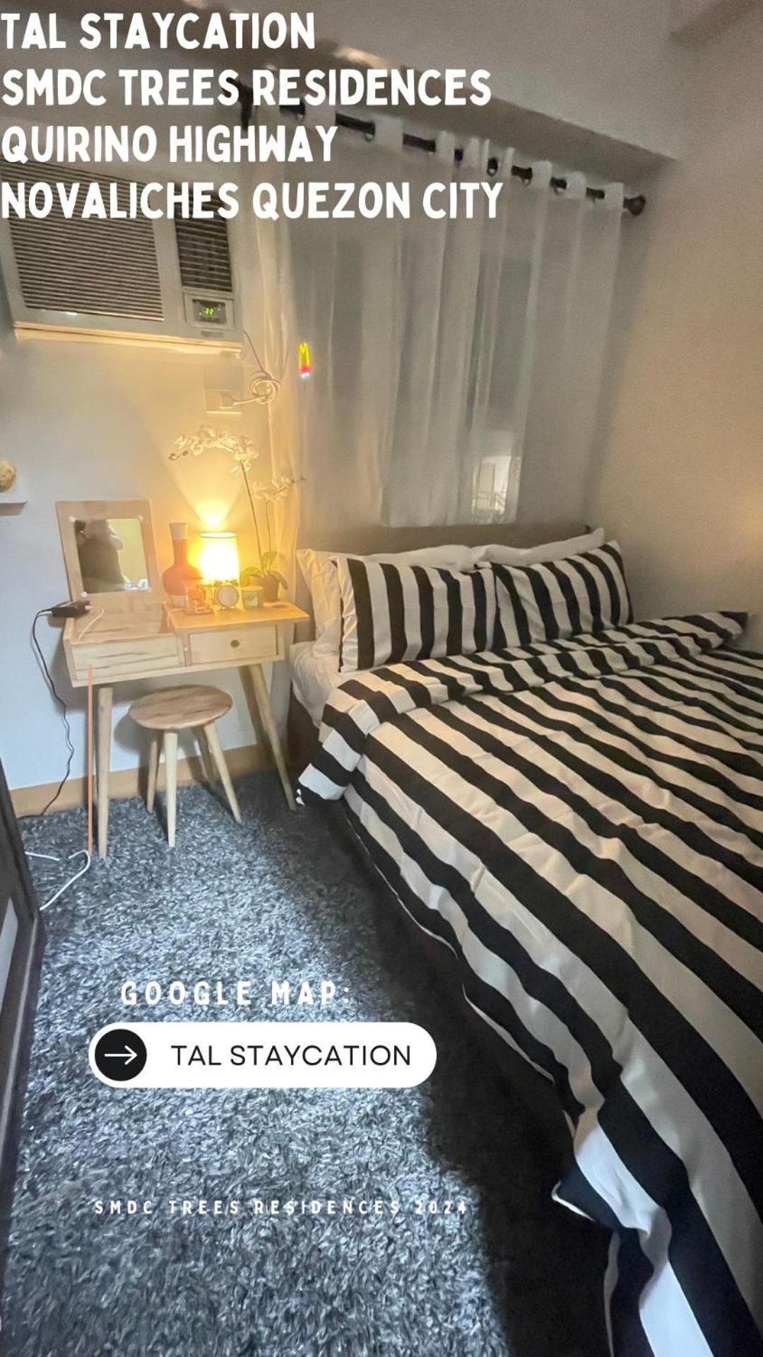 Tal Staycation 1 Bedroom 1 Bathroom & Kitchen ,neflix,up To 300 To 400 Mbps High Speed Internet Cozy,spacious,accessible New Unit At Smdc Trees Quezon