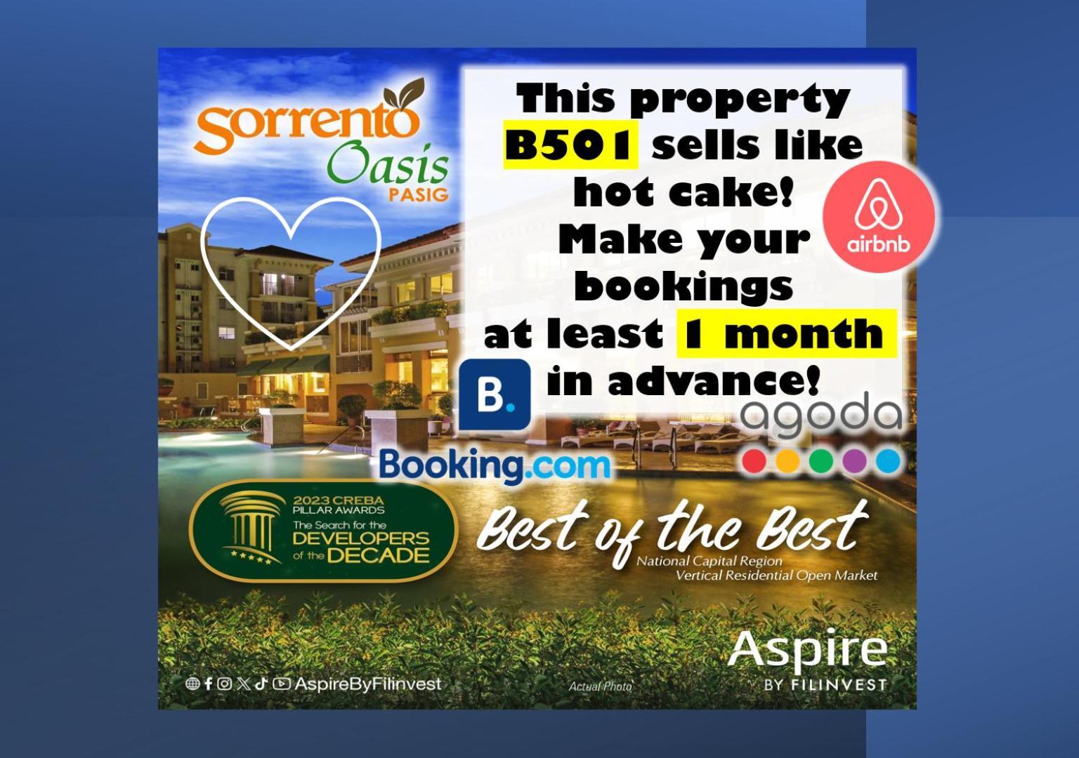 2br Italian-inspired Unit, Balcony Pool View Apartment Manila