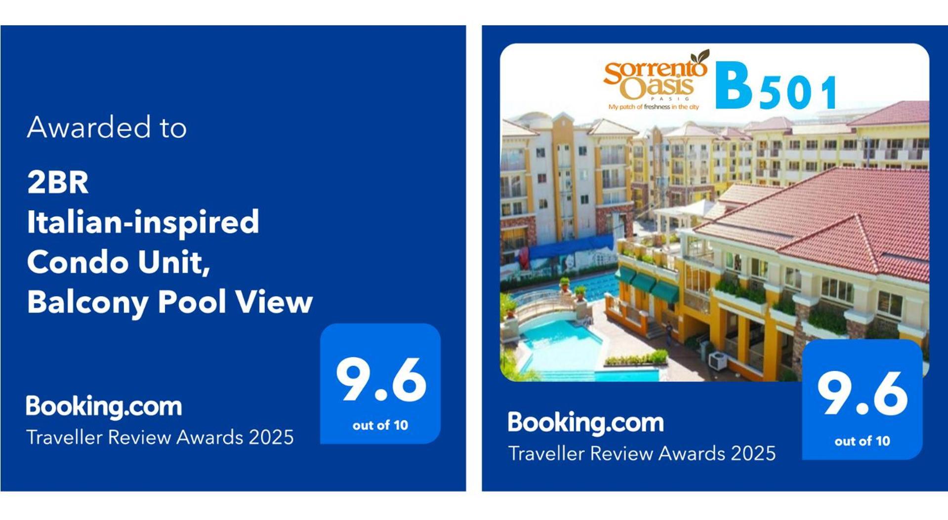 2br Italian-inspired Unit, Balcony Pool View