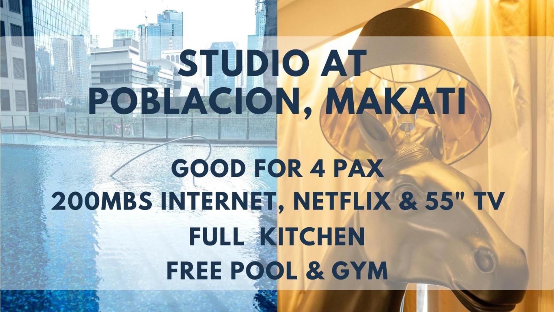 For 4 With Netflix, 55in Tv, 200mbs Net, In Heart Of Makati