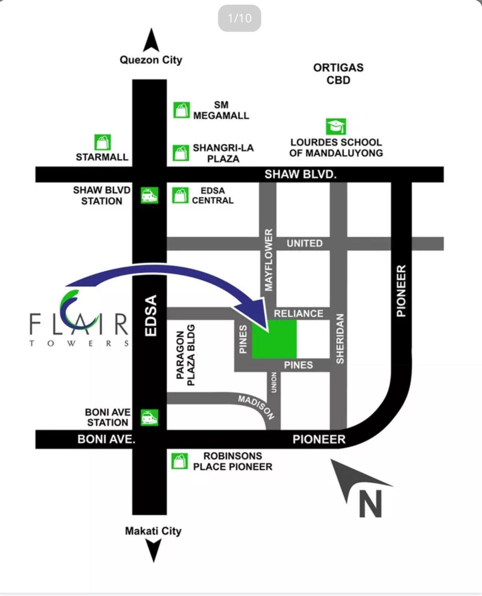 Flair Towers Near Mrt Bonifacio And Shaw Within Greenfields Manila