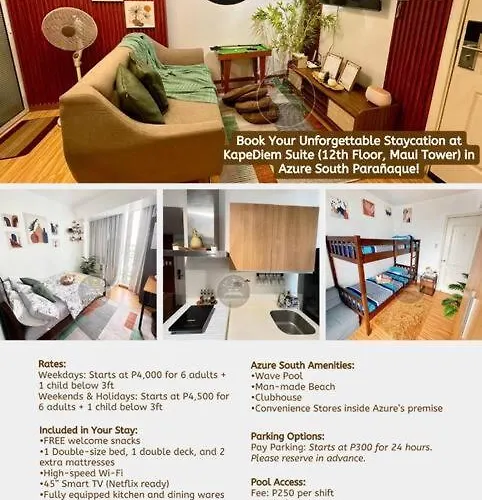 Kapediem Suite 3 At Azure South Paranaque