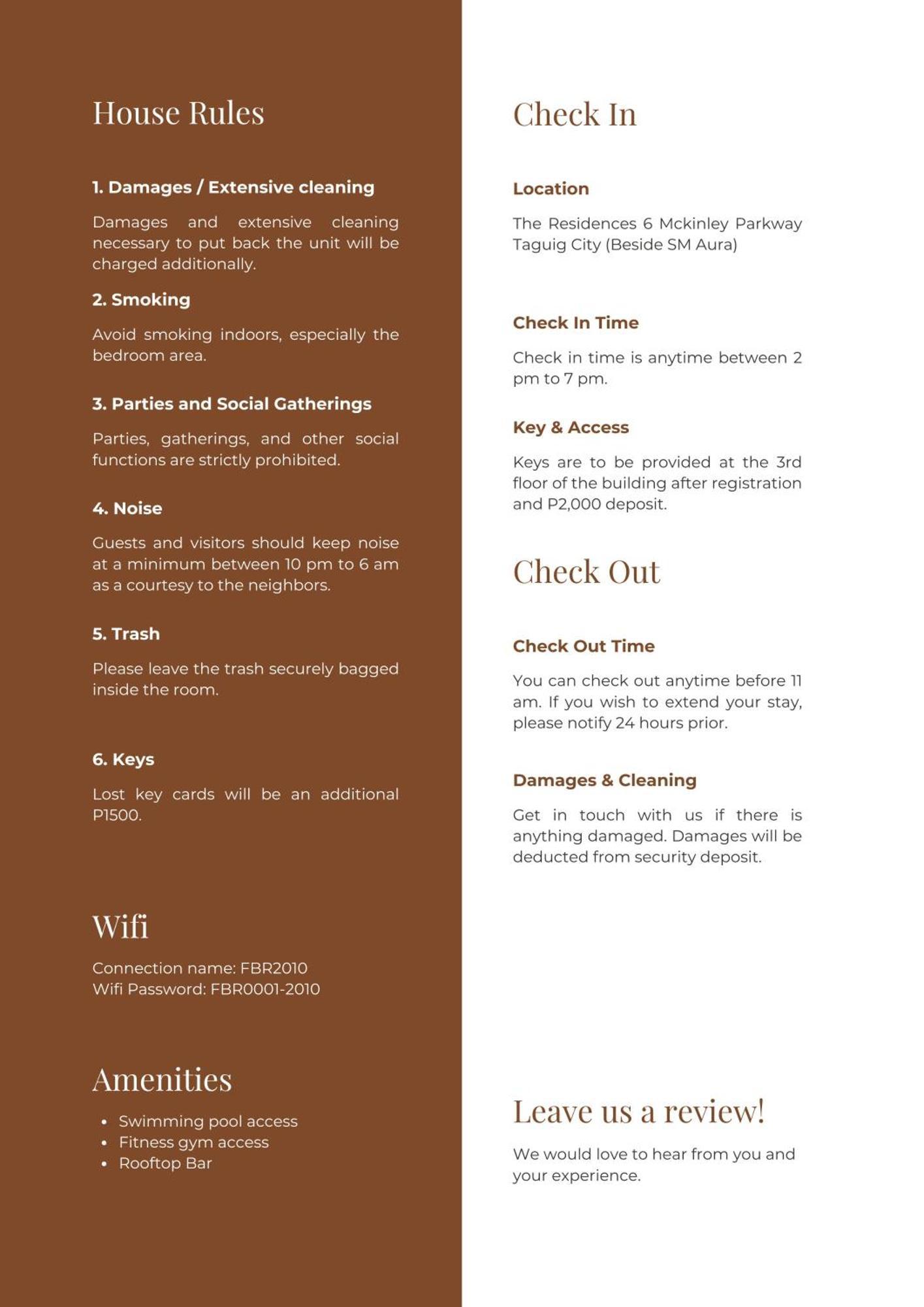 Cozy 1 - The Residences Bgc Taguig Manila