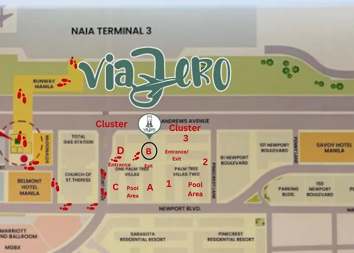 One Palm Tree Villas Condominium - Studio 7O With Balcony - Across Terminal 3 Airport