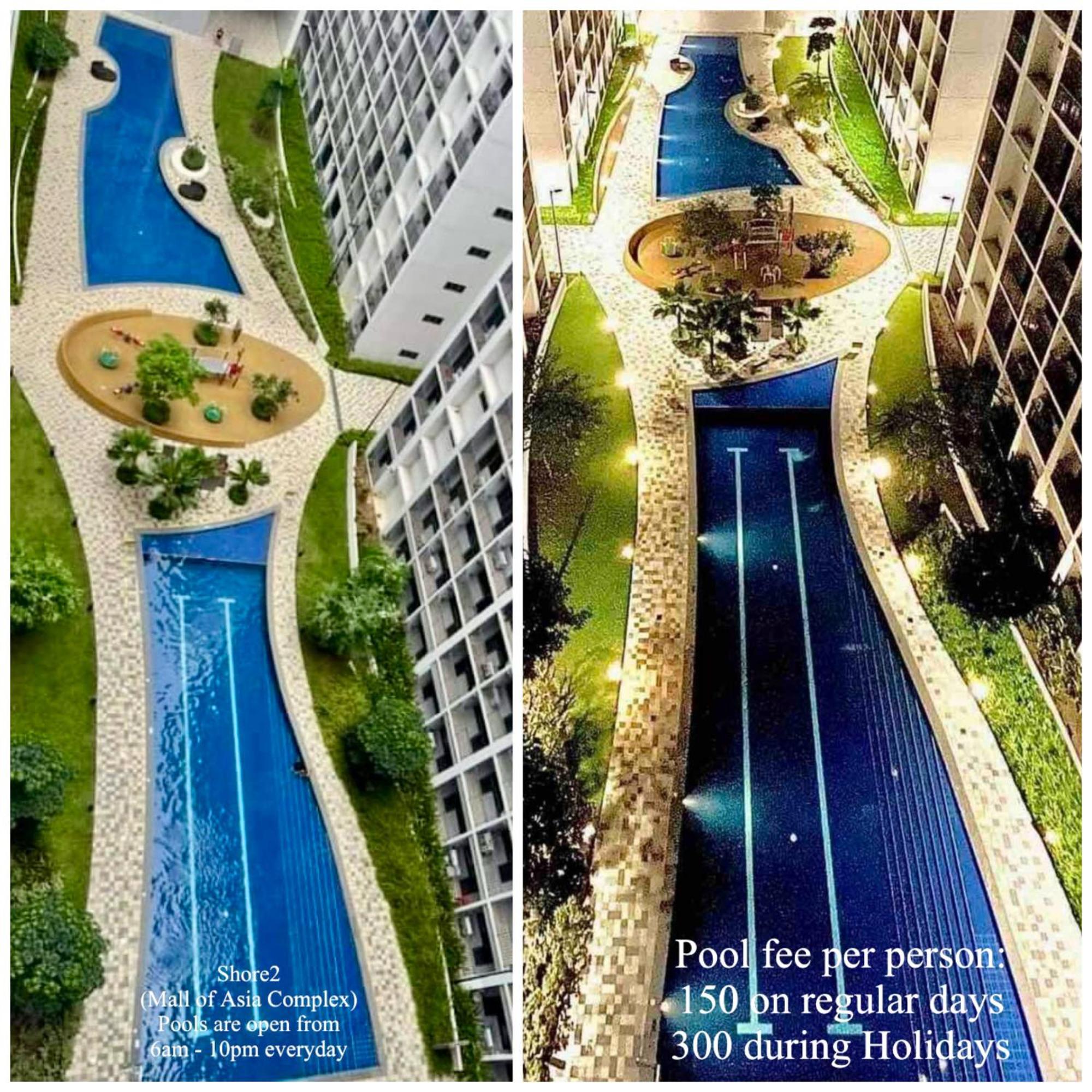 Mall Of With Balcony Facing Pool @ Shore2 Apartment Manila